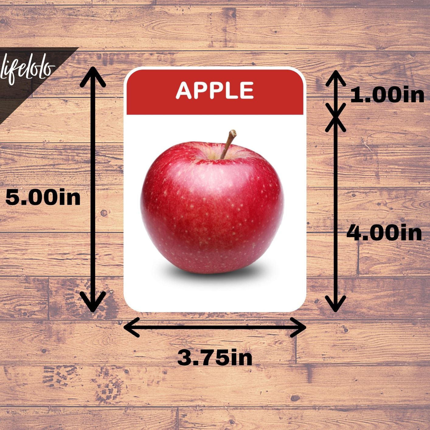 fruits laminated cards