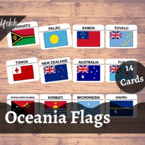 oceania flash cards