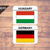europe flags flash cards