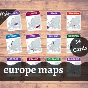 europe map flash cards