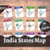 India states map flash cards