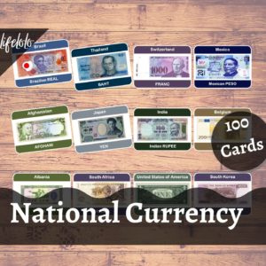 world currency flash cards
