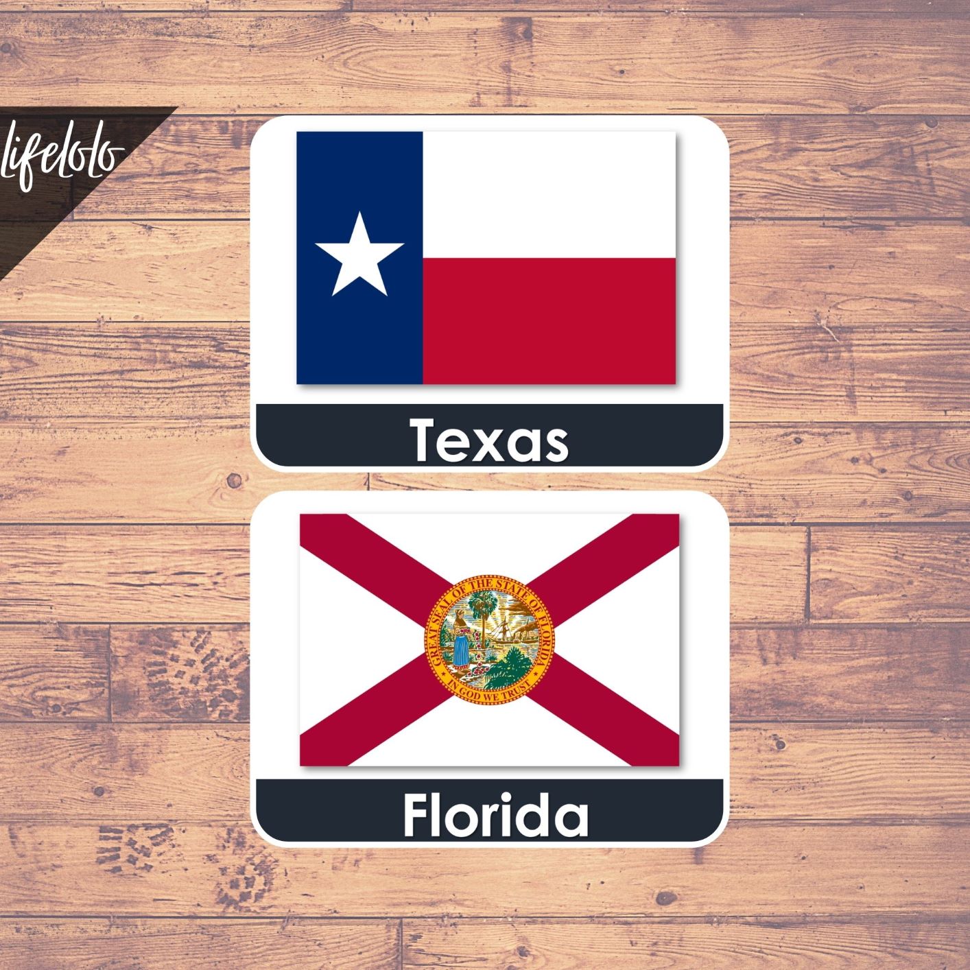US STATES FLAG - 56 Flash Cards | Montessori Materials | Educational