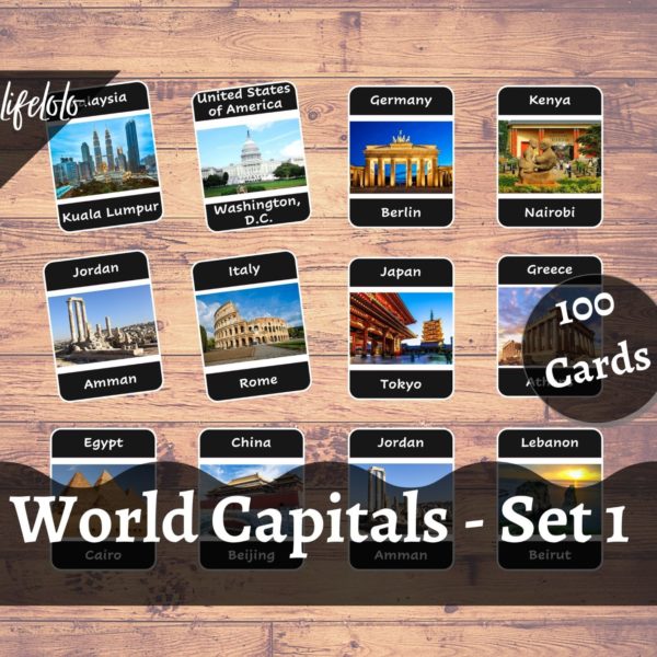 national capitals flash cards