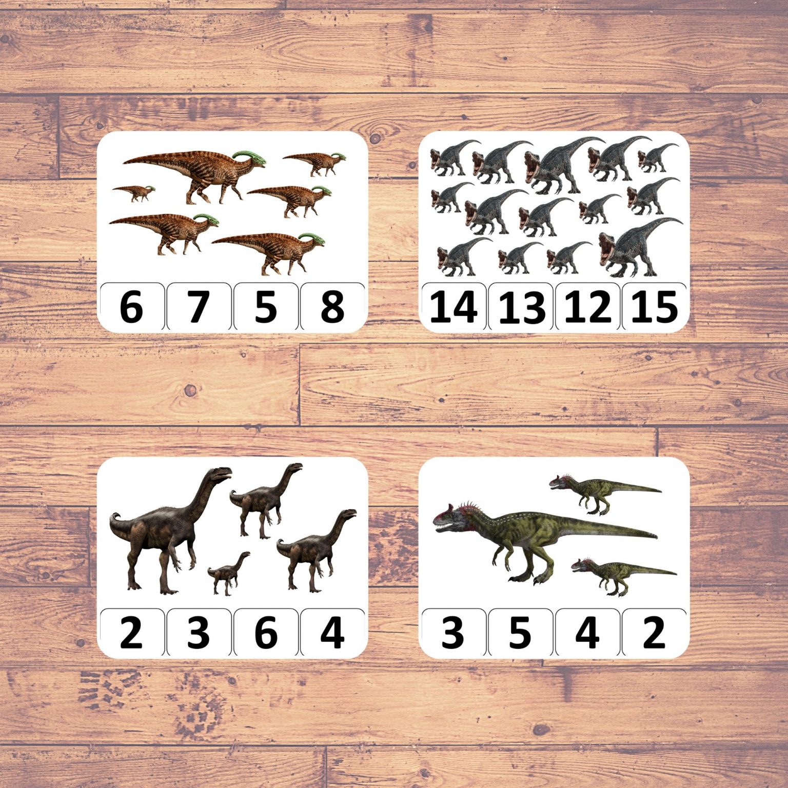 dinosaur counting printables