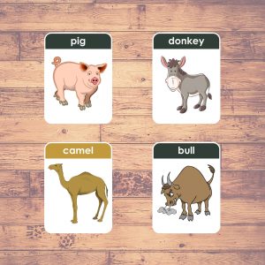 farm animals cartoon cards