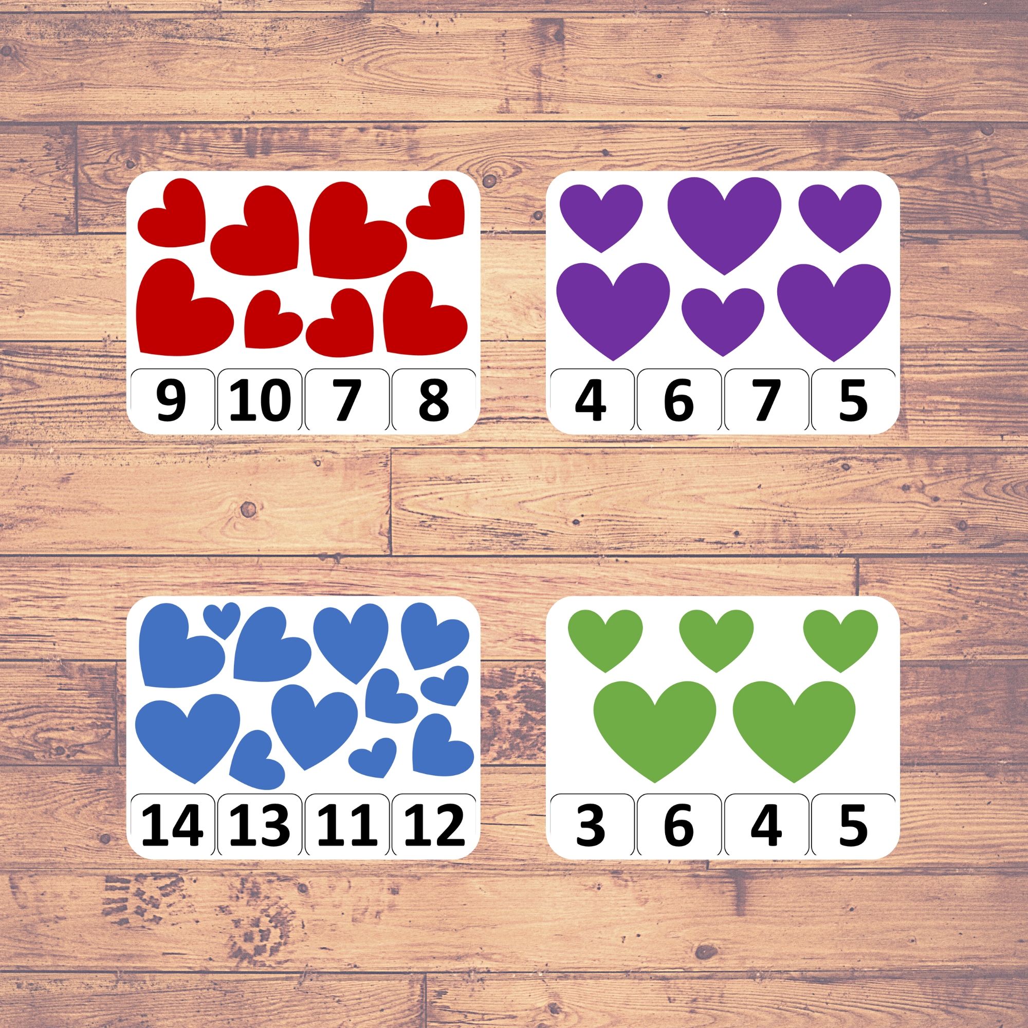 COUNTING HEARTS - Clip Counting Cards | Montessori | Educational ...