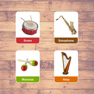 musical instruments flashcards