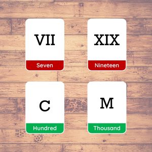 roman numbers flashcards