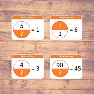 subtraction cards