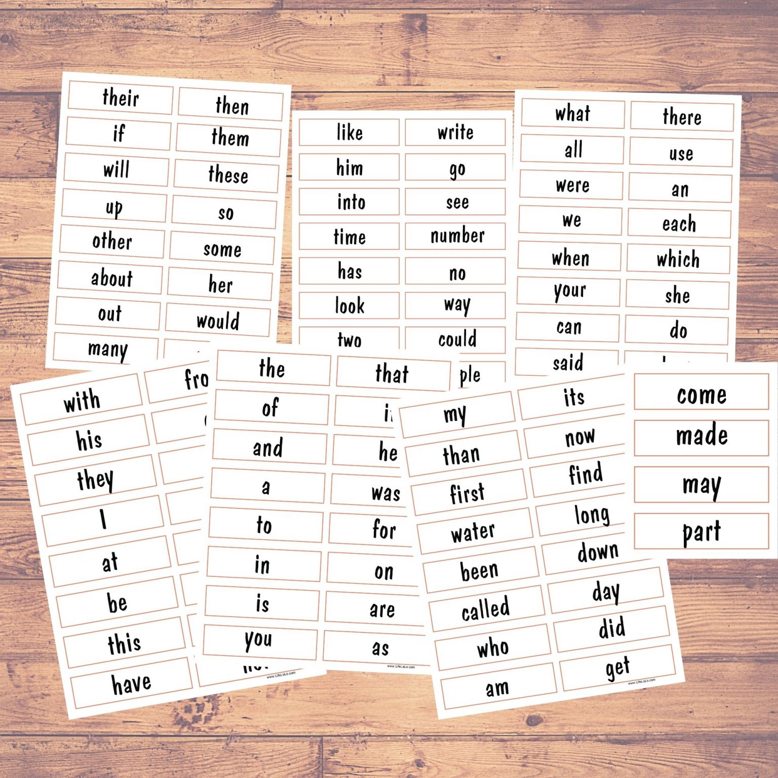 100 FRY Sight Words Builder Game Language Writing Skills 