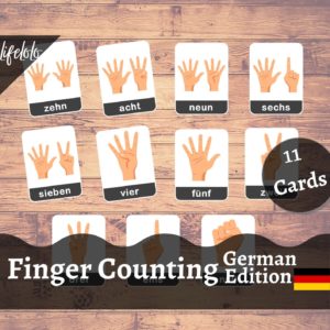 German counting flash cards