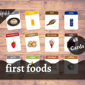 first foods flash cards
