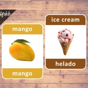 First Foods SPANISH Flash Cards | Bilingual Homeschool Printable ...