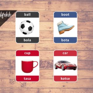 First Words FILIPINO Flash Cards | Bilingual Homeschool Printable ...