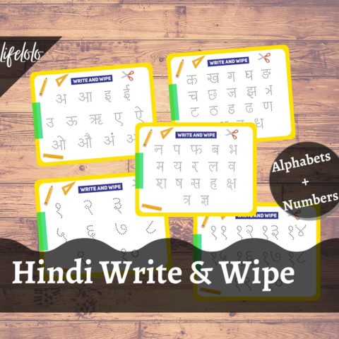 Writing HINDI Alphabets | Writing Numbers | Write & Wipe Mats ...