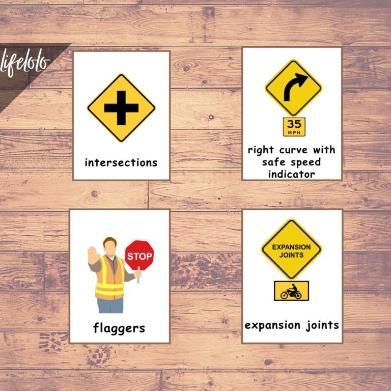 USA Traffic Signs, Road Signs Test Flash Cards, DMV Permit Practice