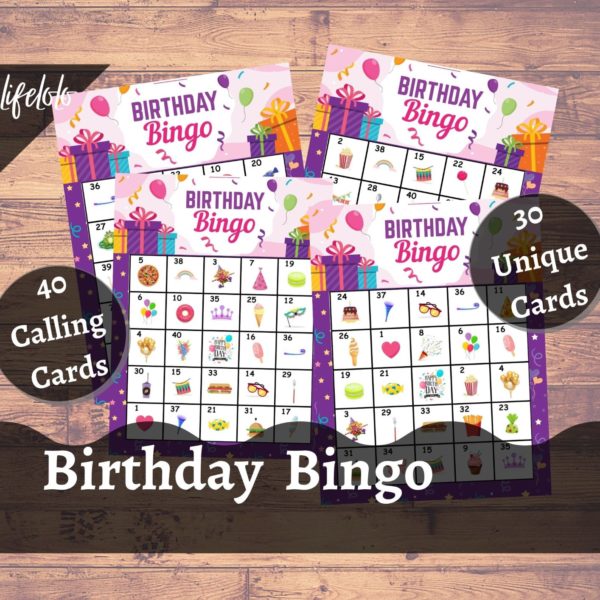 Happy Birthday Bingo Game, Birthday Games, Bingo Cards for Kids ...