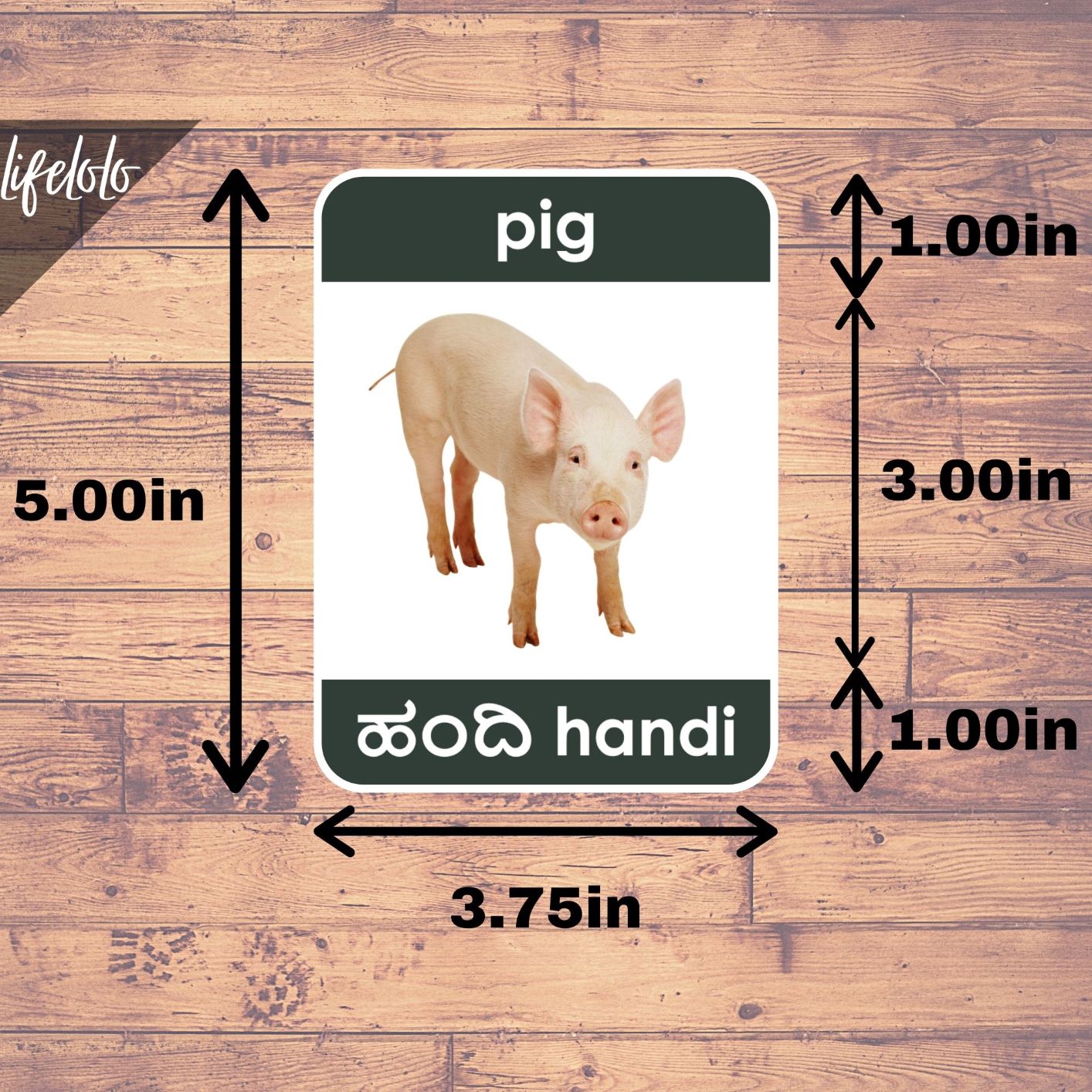 Farm Animals KANNADA Flash Cards | Bilingual Homeschool Printable